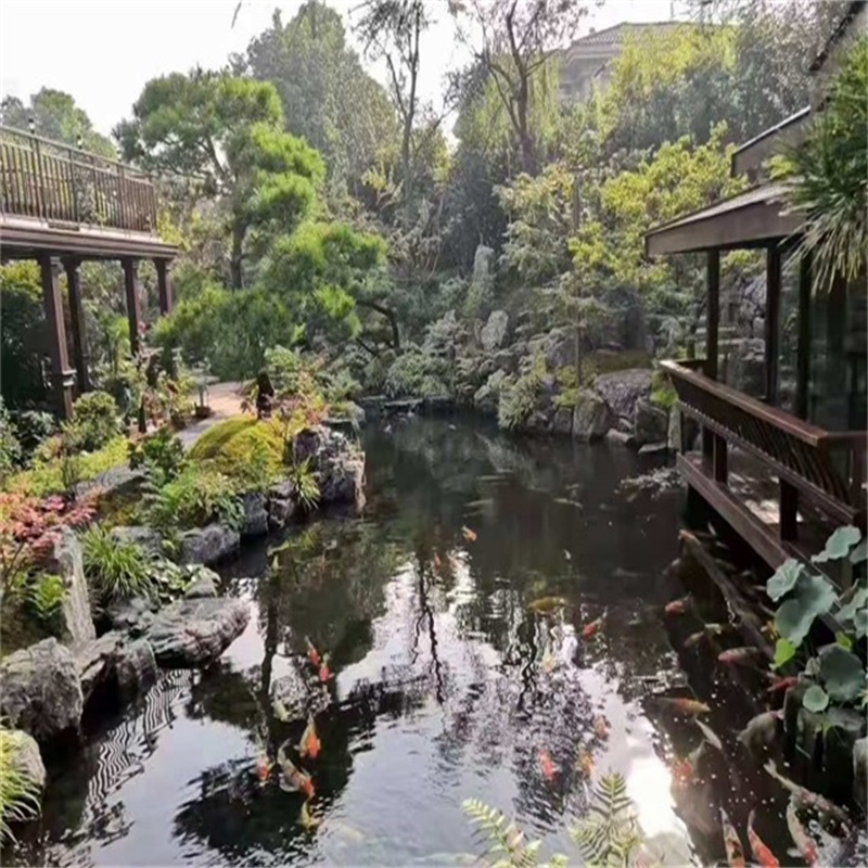 河北庭院假山鱼池样式